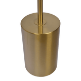 Harmony Brassed Gold Floor Lamp with Rotary Switch Triple Spots Metal Block Base