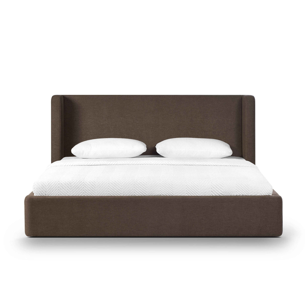 Harmony Chocolate Brown Performance Chenille King Bed by TOV Furniture at Eve Furniture