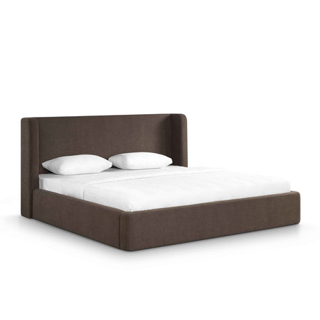 Harmony Chocolate Brown Performance Chenille King Bed by TOV Furniture at Eve Furniture