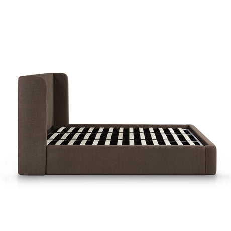 Harmony Chocolate Brown Performance Chenille King Bed by TOV Furniture at Eve Furniture