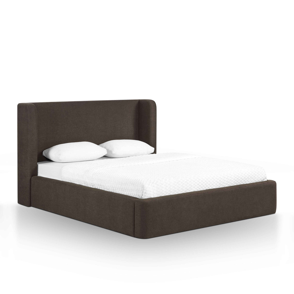Harmony Chocolate Brown Performance Chenille Queen Bed by TOV Furniture at Eve Furniture