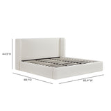 Harmony Cream Performance Chenille King Bed by TOV Furniture at Eve Furniture