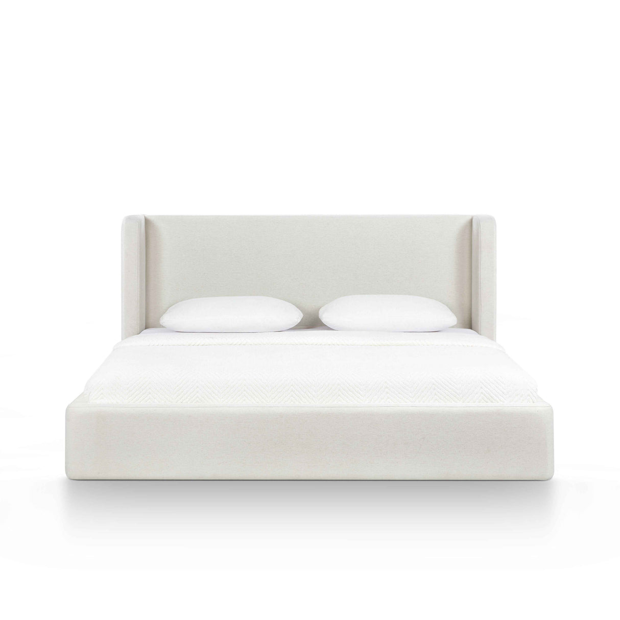 Harmony Cream Performance Chenille King Bed by TOV Furniture at Eve Furniture