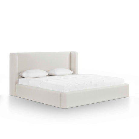 Harmony Cream Performance Chenille King Bed by TOV Furniture at Eve Furniture