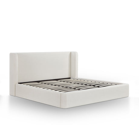 Harmony Cream Performance Chenille King Bed by TOV Furniture at Eve Furniture