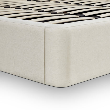Harmony Cream Performance Chenille King Bed by TOV Furniture at Eve Furniture