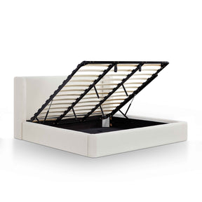 Harmony Cream Performance Chenille King Bed by TOV Furniture at Eve Furniture