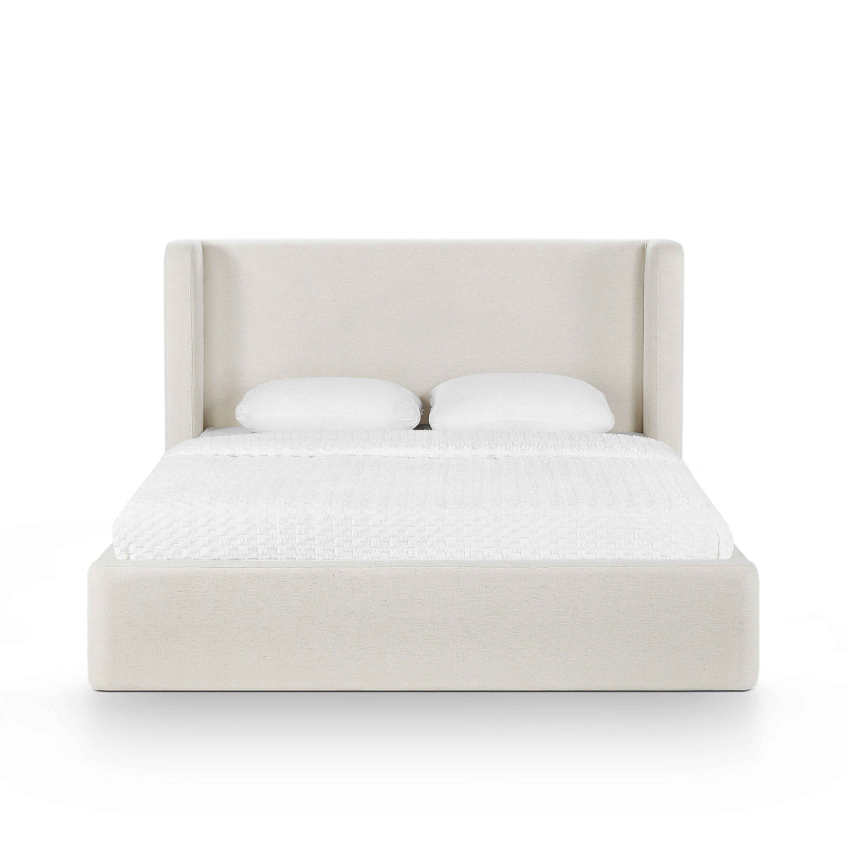 Harmony Cream Performance Chenille Queen Bed by TOV Furniture at Eve Furniture