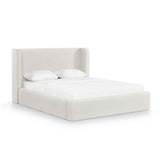 Harmony Cream Performance Chenille Queen Bed by TOV Furniture at Eve Furniture