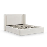 Harmony Cream Performance Chenille Queen Bed by TOV Furniture at Eve Furniture