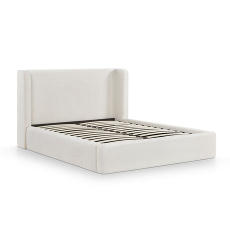 Harmony Cream Performance Chenille Queen Bed by TOV Furniture at Eve Furniture