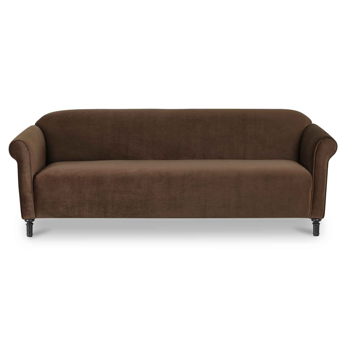Harmony Dark Brown Faux Mohair Sofa by Moe's Home at Eve Furniture