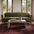 Harmony Dark Green Faux Mohair Sofa by Moe's Home at Eve Furniture