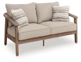 Harmony Headlands Natural/Gray Loveseat w/Cushion by Ashley at Eve Furniture