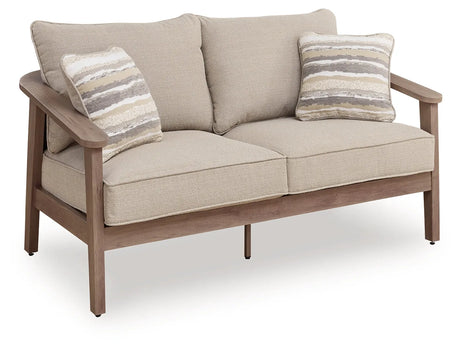 Harmony Headlands Natural/Gray Loveseat w/Cushion by Ashley at Eve Furniture