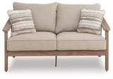 Harmony Headlands Natural/Gray Loveseat w/Cushion by Ashley at Eve Furniture