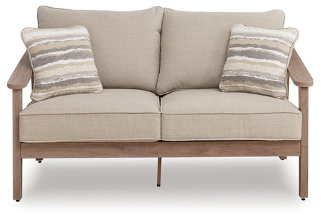 Harmony Headlands Natural/Gray Loveseat w/Cushion by Ashley at Eve Furniture