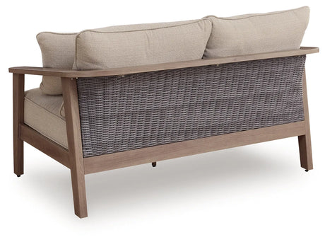Harmony Headlands Natural/Gray Loveseat w/Cushion by Ashley at Eve Furniture