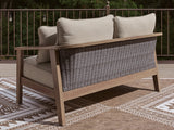 Harmony Headlands Natural/Gray Loveseat w/Cushion by Ashley at Eve Furniture