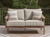 Harmony Headlands Natural/Gray Loveseat w/Cushion by Ashley at Eve Furniture