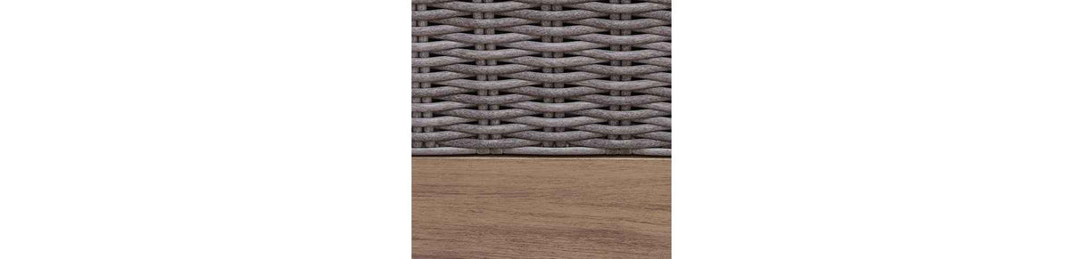 Harmony Headlands Natural/Gray Outdoor Swivel Lounge with Cushion by Ashley at Eve Furniture