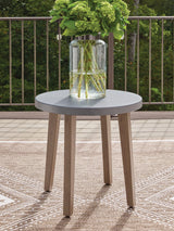 Harmony Headlands Natural/Gray Round End Table by Ashley at Eve Furniture