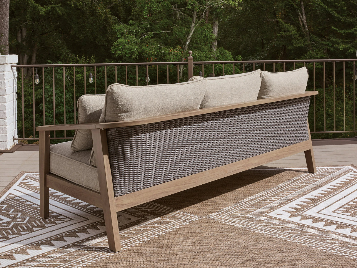 Harmony Headlands Natural/Gray Sofa with Cushion by Ashley at Eve Furniture
