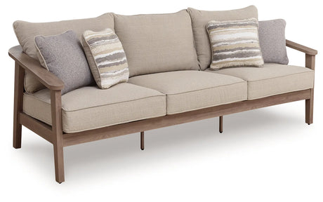 Harmony Headlands Natural/Gray Sofa with Cushion by Ashley at Eve Furniture