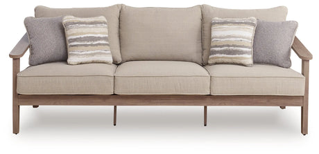 Harmony Headlands Natural/Gray Sofa with Cushion by Ashley at Eve Furniture