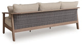 Harmony Headlands Natural/Gray Sofa with Cushion by Ashley at Eve Furniture