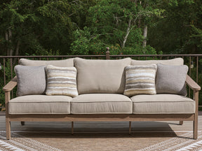 Harmony Headlands Natural/Gray Sofa with Cushion by Ashley at Eve Furniture