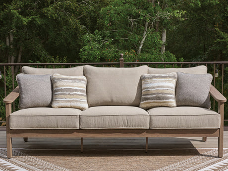 Harmony Headlands Natural/Gray Sofa with Cushion by Ashley at Eve Furniture