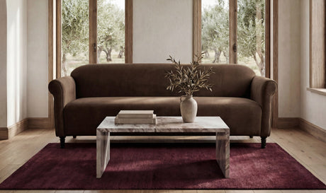 Harmony Sofa Dark Brown Faux Mohair by Moe's Home at Eve Furniture