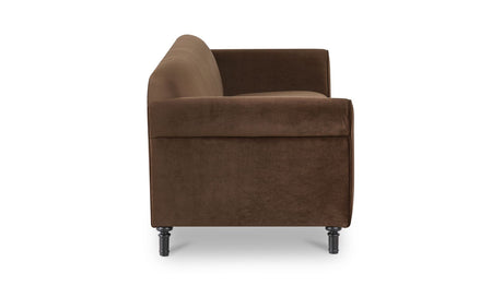Harmony Sofa Dark Brown Faux Mohair by Moe's Home at Eve Furniture
