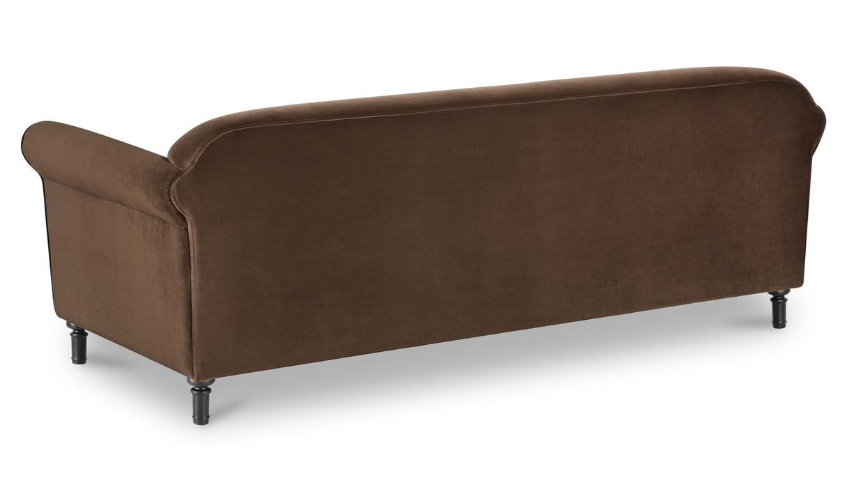 Harmony Sofa Dark Brown Faux Mohair by Moe's Home at Eve Furniture