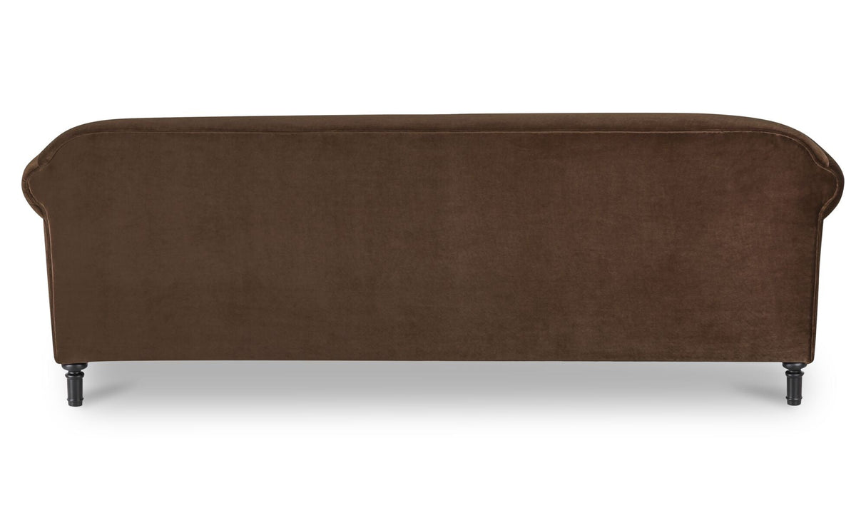 Harmony Sofa Dark Brown Faux Mohair by Moe's Home at Eve Furniture
