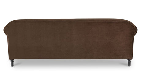 Harmony Sofa Dark Brown Faux Mohair by Moe's Home at Eve Furniture