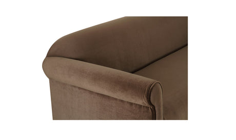 Harmony Sofa Dark Brown Faux Mohair by Moe's Home at Eve Furniture