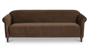 Harmony Sofa Dark Brown Faux Mohair by Moe's Home at Eve Furniture
