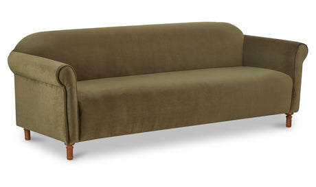 Harmony Sofa Dark Green Faux Mohair by Moe's Home at Eve Furniture