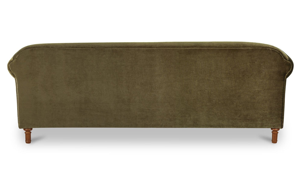 Harmony Sofa Dark Green Faux Mohair by Moe's Home at Eve Furniture