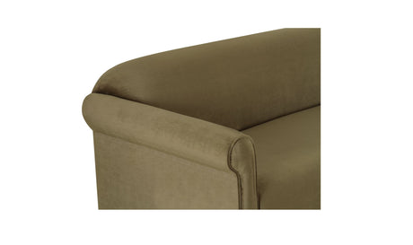 Harmony Sofa Dark Green Faux Mohair by Moe's Home at Eve Furniture