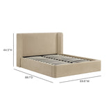 Harmony Tan Performance Chenille Queen Bed by TOV Furniture at Eve Furniture