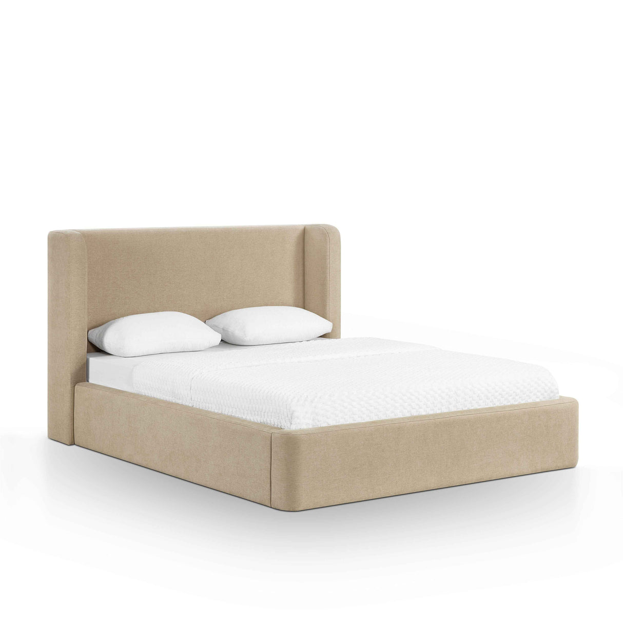 Harmony Tan Performance Chenille Queen Bed by TOV Furniture at Eve Furniture