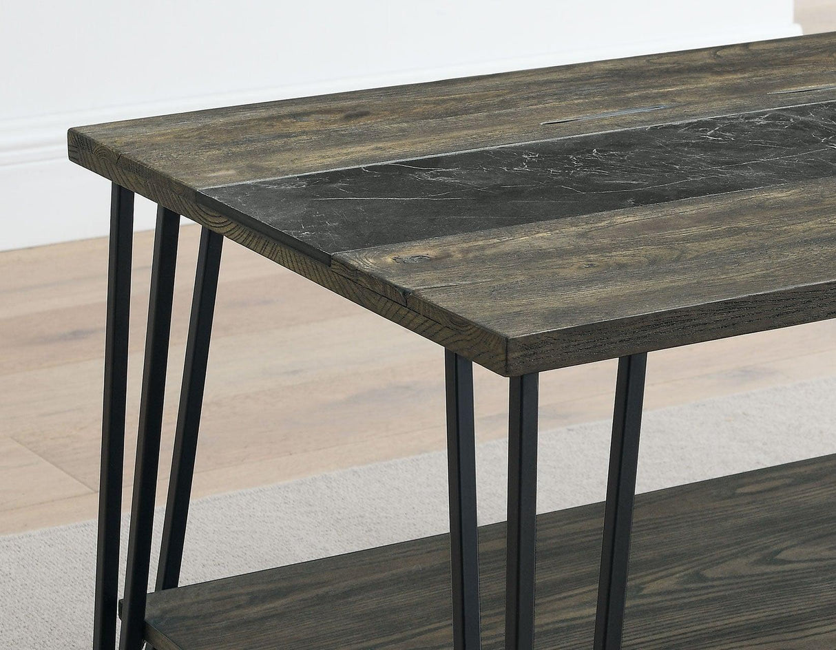 Harper Cocktail Table with SIntered Stone Inlay by Steve Silver at Eve Furniture