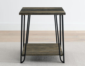 Harper End Table with SIntered Stone Inlay by Steve Silver at Eve Furniture