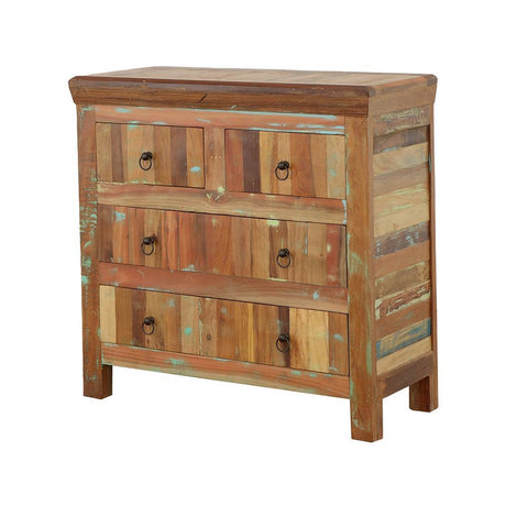 Harper Reclaimed Wood 4-Drawer Accent Cabinet by Coaster at Eve Furniture