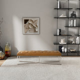 Harper Tan Genuine Leather Bench by Ashcroft Furniture at Eve Furniture