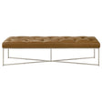 Harper Tan Genuine Leather Bench by Ashcroft Furniture at Eve Furniture