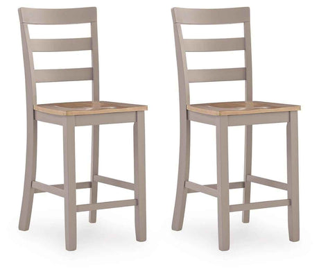 Harperfeld Natural/Gray Counter Height Barstool, Set of 2 by Ashley at Eve Furniture